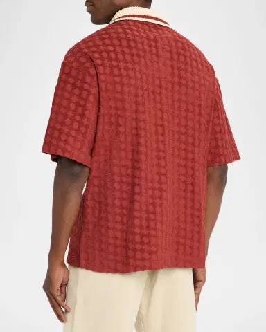 Amiri Men 's MA Chateau Toweling Short-Sleeve Shirt | Thumbnail 3 Amiri Men 's MA Chateau Toweling Short-Sleeve Shirt | Thumbnail 3