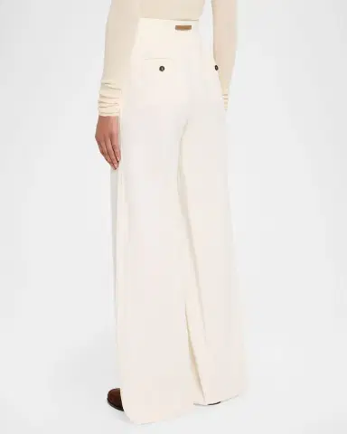 Max Mara Dentice Wide-Leg Stretch Cotton Twill Pants | Thumbnail 3 Max Mara Dentice Wide-Leg Stretch Cotton Twill Pants | Thumbnail 3
