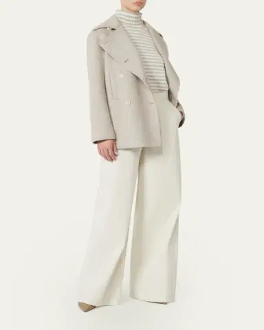 Max Mara Dentice Wide-Leg Stretch Cotton Twill Pants | Thumbnail 7 Max Mara Dentice Wide-Leg Stretch Cotton Twill Pants | Thumbnail 7