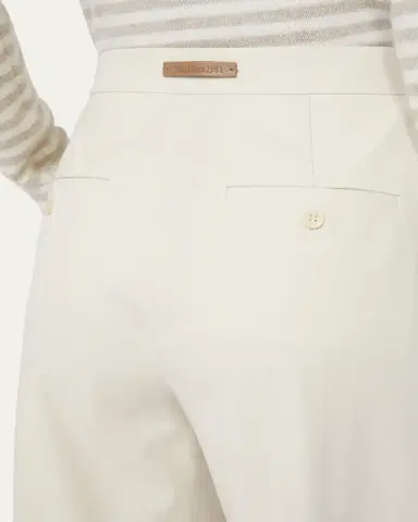 Max Mara Dentice Wide-Leg Stretch Cotton Twill Pants | Thumbnail 10 Max Mara Dentice Wide-Leg Stretch Cotton Twill Pants | Thumbnail 10