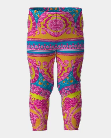 Versace Girl's Electric Barocco Cotton Leggings | Thumbnail 2 Versace Girl's Electric Barocco Cotton Leggings | Thumbnail 2