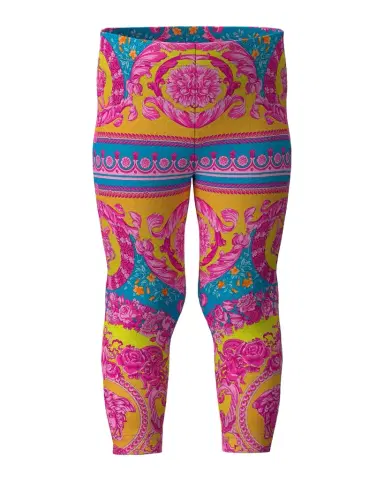 Versace Girl's Electric Barocco Cotton Leggings | Thumbnail 1 Versace Girl's Electric Barocco Cotton Leggings | Thumbnail 1