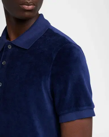 Tom Ford Men's Velour Classic-Fit Polo Shirt | Thumbnail 5 Tom Ford Men's Velour Classic-Fit Polo Shirt | Thumbnail 5