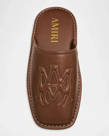 Amiri Men 's Leather MA Slippers | Thumbnail 3 Amiri Men 's Leather MA Slippers | Thumbnail 3