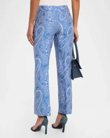 Etro Paisley Jacquard Kickflare Ankle Pants | Thumbnail 3 Etro Paisley Jacquard Kickflare Ankle Pants | Thumbnail 3