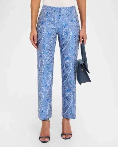 Etro Paisley Jacquard Kickflare Ankle Pants | Thumbnail 4 Etro Paisley Jacquard Kickflare Ankle Pants | Thumbnail 4