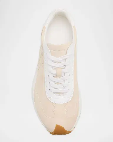 Tory Burch Tory Mixed Leather Trainers | Thumbnail 3 Tory Burch Tory Mixed Leather Trainers | Thumbnail 3