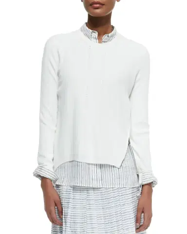 Chiara Boni La Petite Robe Floral V-Neck Long-Sleeve Side-Drape Dress | Thumbnail 7 Chiara Boni La Petite Robe Floral V-Neck Long-Sleeve Side-Drape Dress | Thumbnail 7