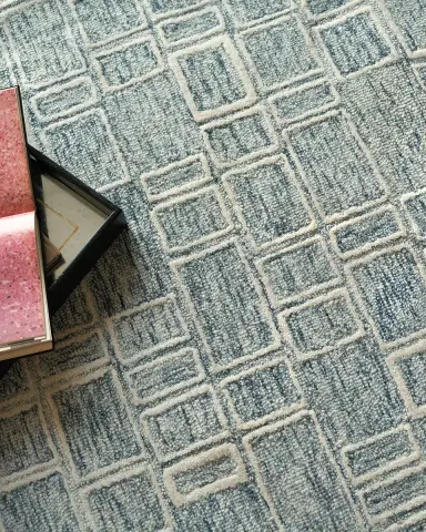 Exquisite Rugs Soho Hand-Tufted Blue & Ivory Rug | Thumbnail 4 Exquisite Rugs Soho Hand-Tufted Blue & Ivory Rug | Thumbnail 4