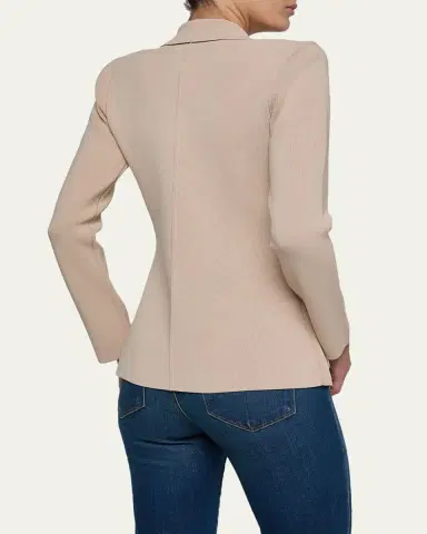 L'Agence Amelia Knit Double-Breasted Blazer | Thumbnail 2 L'Agence Amelia Knit Double-Breasted Blazer | Thumbnail 2