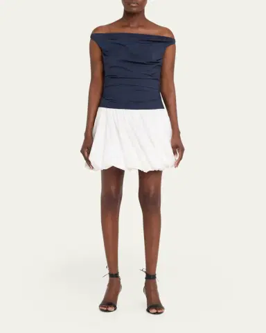 SIMKHAI Salina Cotton Bubble Mini Dress | Thumbnail 2 SIMKHAI Salina Cotton Bubble Mini Dress | Thumbnail 2