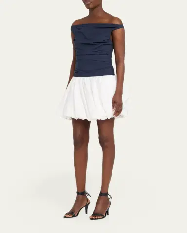 SIMKHAI Salina Cotton Bubble Mini Dress | Thumbnail 4 SIMKHAI Salina Cotton Bubble Mini Dress | Thumbnail 4