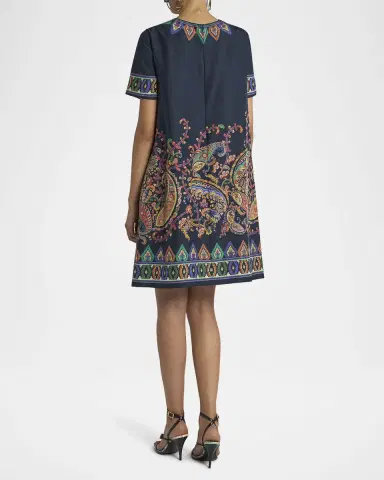 Etro Paisley Silk Habotai Short-Sleeve Mini Tunic Dress | Thumbnail 3 Etro Paisley Silk Habotai Short-Sleeve Mini Tunic Dress | Thumbnail 3