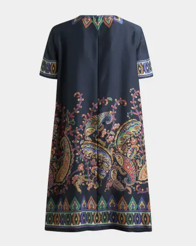 Etro Paisley Silk Habotai Short-Sleeve Mini Tunic Dress | Thumbnail 4 Etro Paisley Silk Habotai Short-Sleeve Mini Tunic Dress | Thumbnail 4