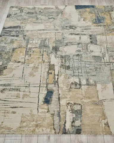 Exquisite Rugs Infinity Power-Loomed Silver/Blue/Grey Rug | Thumbnail 2 Exquisite Rugs Infinity Power-Loomed Silver/Blue/Grey Rug | Thumbnail 2