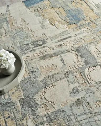 Exquisite Rugs Infinity Power-Loomed Silver/Blue/Grey Rug | Thumbnail 3 Exquisite Rugs Infinity Power-Loomed Silver/Blue/Grey Rug | Thumbnail 3