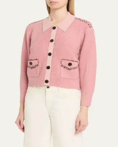 L'Agence Poetry Stitch Boucle Cardigan | Thumbnail 4 L'Agence Poetry Stitch Boucle Cardigan | Thumbnail 4