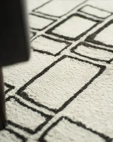 Exquisite Rugs Soho Hand-Tufted Ivory & Black Rug | Thumbnail 4 Exquisite Rugs Soho Hand-Tufted Ivory & Black Rug | Thumbnail 4