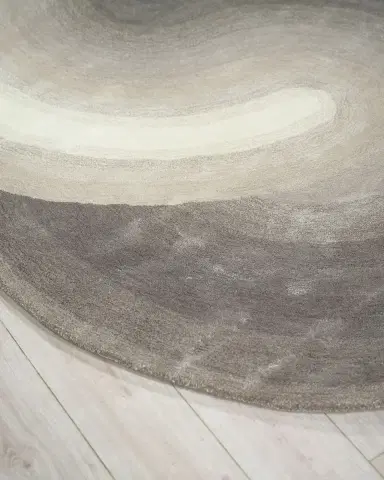 Exquisite Rugs Mitomo Hand-Tufted Charcoal & Ivory Shaped Rug | Thumbnail 1 Exquisite Rugs Mitomo Hand-Tufted Charcoal & Ivory Shaped Rug | Thumbnail 1