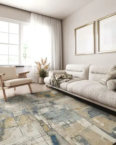 Exquisite Rugs Infinity Power-Loomed Silver/Blue/Grey Rug | Thumbnail 5 Exquisite Rugs Infinity Power-Loomed Silver/Blue/Grey Rug | Thumbnail 5