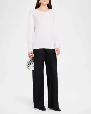 Majestic Filatures Crewneck Organic Cotton Pullover | Thumbnail 2 Majestic Filatures Crewneck Organic Cotton Pullover | Thumbnail 2