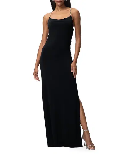 Hervé Léger Women's The Aviva Chain-Trim Jersey Gown | Thumbnail 4 Hervé Léger Women's The Aviva Chain-Trim Jersey Gown | Thumbnail 4