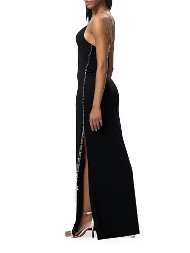 Hervé Léger Women's The Aviva Chain-Trim Jersey Gown | Thumbnail 6 Hervé Léger Women's The Aviva Chain-Trim Jersey Gown | Thumbnail 6