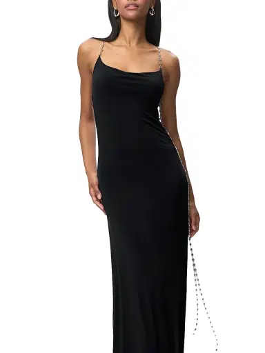 Hervé Léger Women's The Aviva Chain-Trim Jersey Gown | Thumbnail 7 Hervé Léger Women's The Aviva Chain-Trim Jersey Gown | Thumbnail 7