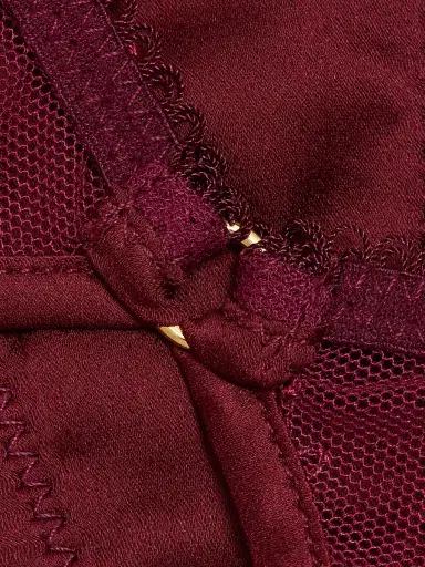 Kiki de Montparnasse Women's Cerise Embroidered Mesh Bra | Thumbnail 6 Kiki de Montparnasse Women's Cerise Embroidered Mesh Bra | Thumbnail 6