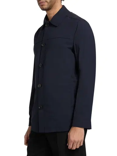 CORNELIANI Men's Stretch Wool-Nylon Travel Jacket - Navy - Size 48 | Thumbnail 4 CORNELIANI Men's Stretch Wool-Nylon Travel Jacket - Navy - Size 48 | Thumbnail 4