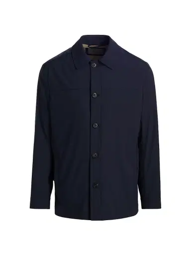 CORNELIANI Men's Stretch Wool-Nylon Travel Jacket - Navy - Size 48 | Thumbnail 1 CORNELIANI Men's Stretch Wool-Nylon Travel Jacket - Navy - Size 48 | Thumbnail 1