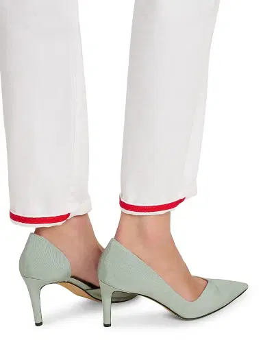 Kiton Women's Stretch Cotton Straight Mid-Rise Jeans - White - Size 12 | Thumbnail 6 Kiton Women's Stretch Cotton Straight Mid-Rise Jeans - White - Size 12 | Thumbnail 6
