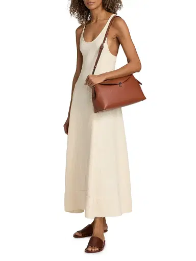 Toteme Women's T-Lock Grained-Leather Top Handle Bag - Sienna | Thumbnail 2 Toteme Women's T-Lock Grained-Leather Top Handle Bag - Sienna | Thumbnail 2