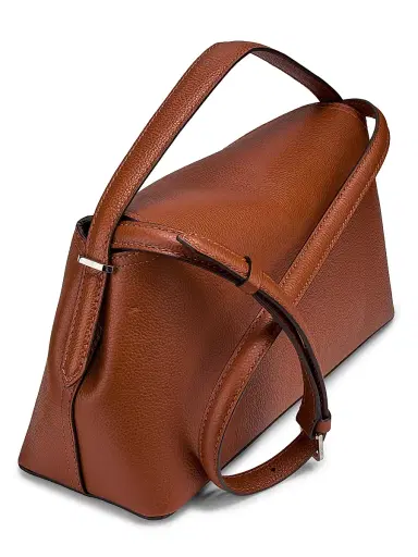 Toteme Women's T-Lock Grained-Leather Top Handle Bag - Sienna | Thumbnail 4 Toteme Women's T-Lock Grained-Leather Top Handle Bag - Sienna | Thumbnail 4