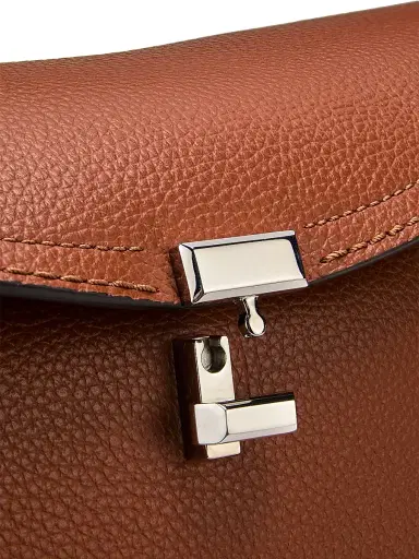 Toteme Women's T-Lock Grained-Leather Top Handle Bag - Sienna | Thumbnail 6 Toteme Women's T-Lock Grained-Leather Top Handle Bag - Sienna | Thumbnail 6
