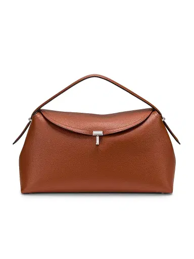Toteme Women's T-Lock Grained-Leather Top Handle Bag - Sienna | Thumbnail 1 Toteme Women's T-Lock Grained-Leather Top Handle Bag - Sienna | Thumbnail 1