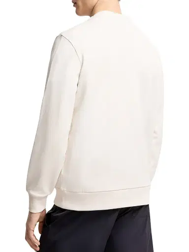 Moncler Men's Crewneck Sweatshirt in Cotton - White | Thumbnail 3 Moncler Men's Crewneck Sweatshirt in Cotton - White | Thumbnail 3