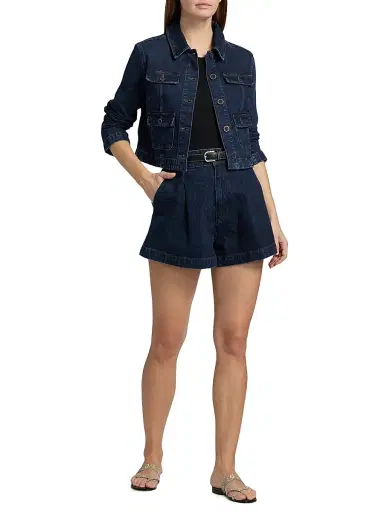 PAIGE Women's Lydia Utility Denim Jacket - Ballast | Thumbnail 2 PAIGE Women's Lydia Utility Denim Jacket - Ballast | Thumbnail 2