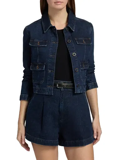 PAIGE Women's Lydia Utility Denim Jacket - Ballast | Thumbnail 3 PAIGE Women's Lydia Utility Denim Jacket - Ballast | Thumbnail 3