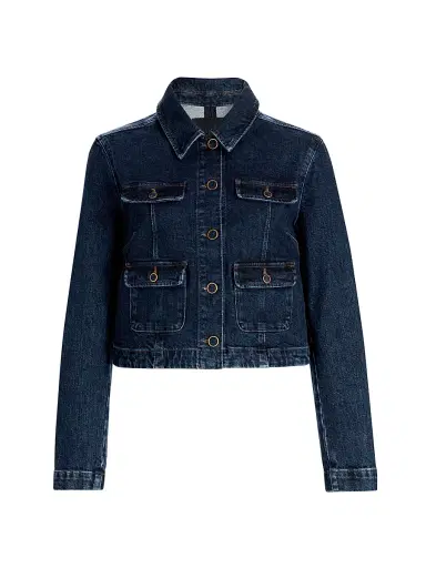 PAIGE Women's Lydia Utility Denim Jacket - Ballast | Thumbnail 1 PAIGE Women's Lydia Utility Denim Jacket - Ballast | Thumbnail 1