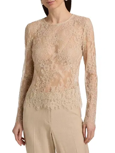 Kobi Halperin Women's Fallon Sheer Lace Blouse - Antique | Thumbnail 3 Kobi Halperin Women's Fallon Sheer Lace Blouse - Antique | Thumbnail 3