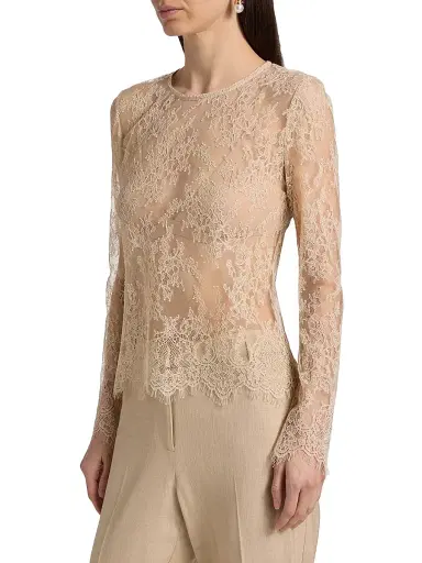 Kobi Halperin Women's Fallon Sheer Lace Blouse - Antique | Thumbnail 4 Kobi Halperin Women's Fallon Sheer Lace Blouse - Antique | Thumbnail 4