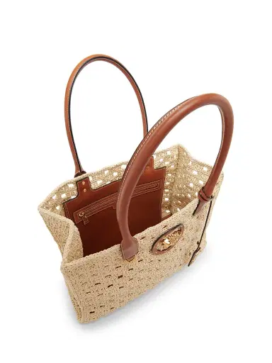 Versace Women's Crochet Medusa Tote Bag - Natural Ambrer Gold | Thumbnail 3 Versace Women's Crochet Medusa Tote Bag - Natural Ambrer Gold | Thumbnail 3