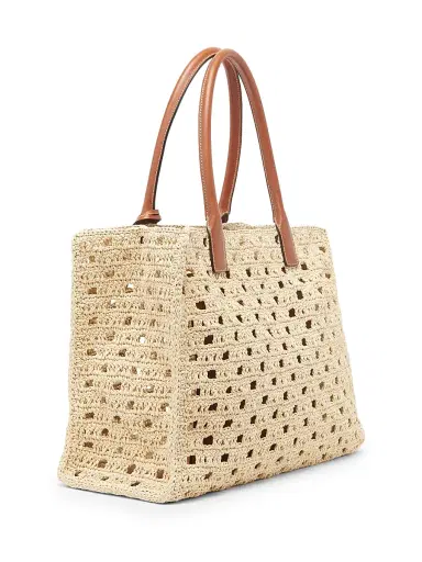 Versace Women's Crochet Medusa Tote Bag - Natural Ambrer Gold | Thumbnail 5 Versace Women's Crochet Medusa Tote Bag - Natural Ambrer Gold | Thumbnail 5