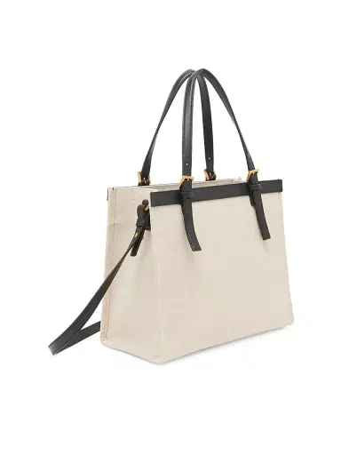 Versace Women's Rivière Canvas Tote - Beige Black Gold | Thumbnail 5 Versace Women's Rivière Canvas Tote - Beige Black Gold | Thumbnail 5