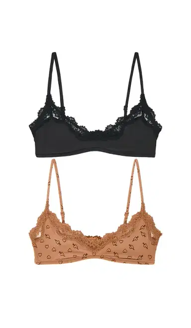 SKIMS Fits Everybody Lace Scoop Bralette 2-pack | Thumbnail 1 SKIMS Fits Everybody Lace Scoop Bralette 2-pack | Thumbnail 1