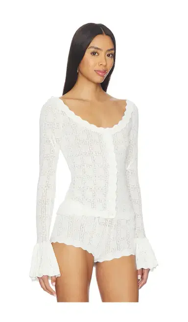 For Love & Lemons Bayberry Pointelle Top | Thumbnail 2 For Love & Lemons Bayberry Pointelle Top | Thumbnail 2