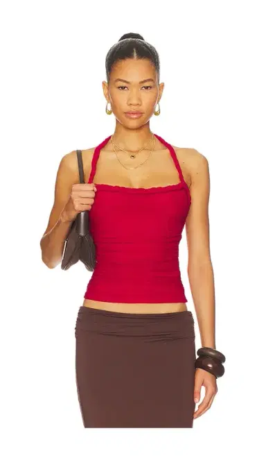 SNDYS Gianna Ruched Halterneck Top | Thumbnail 1 SNDYS Gianna Ruched Halterneck Top | Thumbnail 1