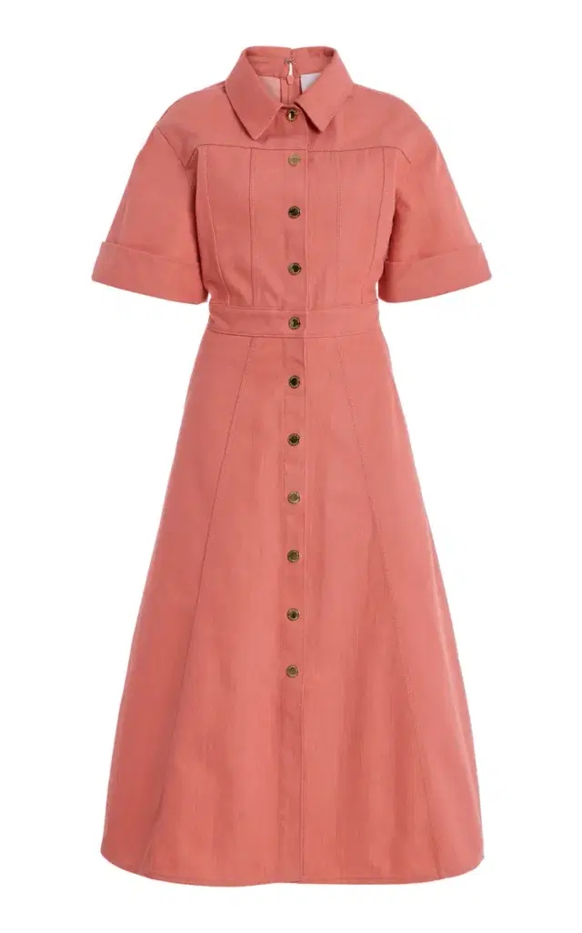Button-Front Denim Dress Button-Front Denim Dress