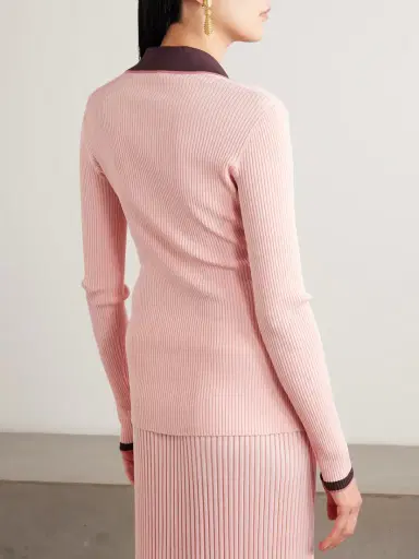 Zimmermann Two-tone Ribbed-knit Cardigan | Thumbnail 3 Zimmermann Two-tone Ribbed-knit Cardigan | Thumbnail 3